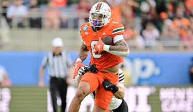 Seattle Seahawks NFL Draft Miami tight end Elijah Arroyo 2024...