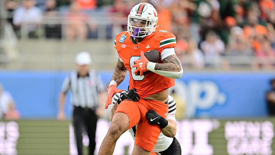 Seattle Seahawks NFL Draft Miami tight end Elijah Arroyo 2024...