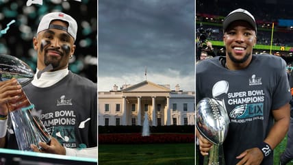 Jalen Hurts and Saquon Barkley’s very different reactions to the Philadelphia Eagles White House visit