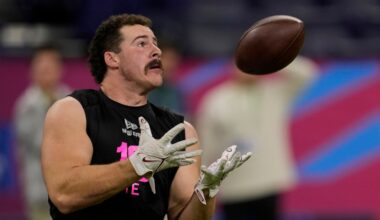 Robbie Ouzts (with his moustache) heads for a new position with Seattle Seahawks