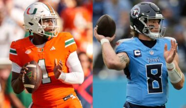 Titans not naming No. 1 pick Cam Ward starter, didn't look to trade Will Levis during draft