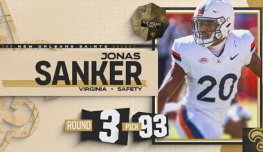 S Jonas Sanker, Virginia, Round 3, Pick 93
