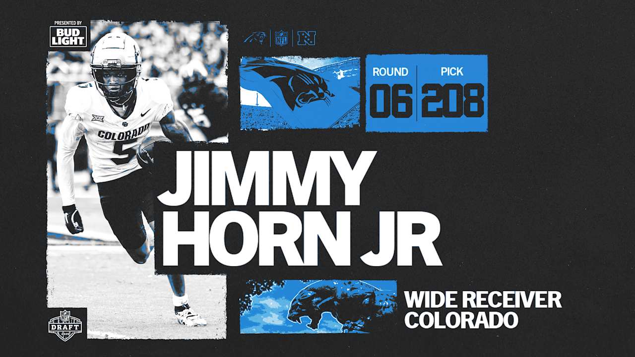 With the 208th overall pick, the Panthers select Colorado WR Jimmy Horn Jr.