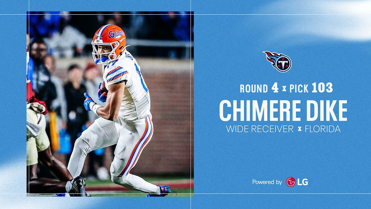 Titans Select Florida WR Chimere Dike in the Fourth Round of the NFL Draft