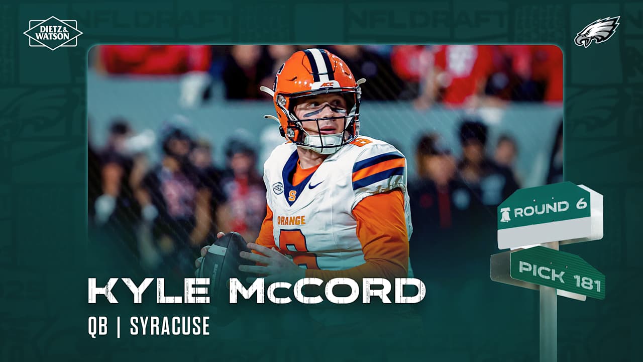 Eagles select QB Kyle McCord with the No. 181 pick in the 2025 NFL Draft