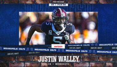 Colts select Minnesota CB Justin Walley in third round of 2025 NFL Draft