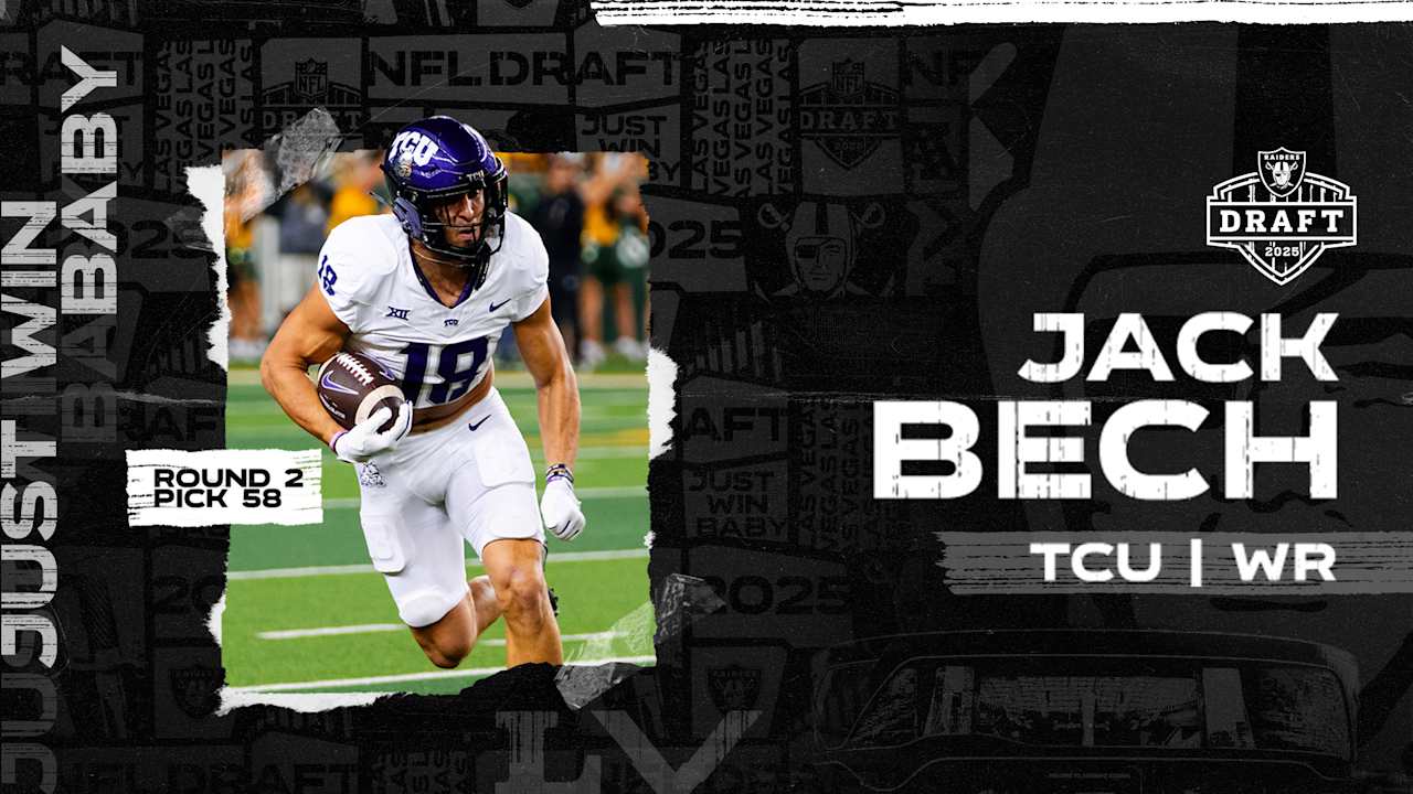 Raiders select WR Jack Bech with the No. 58 overall pick in the 2025 NFL Draft