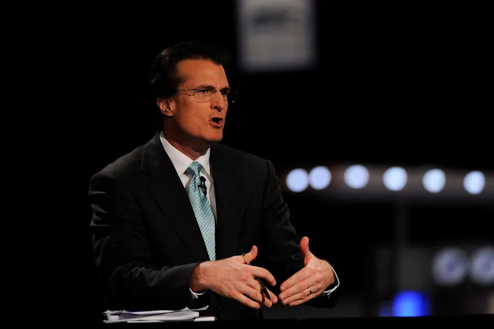 Apr 28, 2011; New York, NY, USA; ESPN analyst Mel Kiper Jr during the 2011 NFL Draft at Radio City Music Hall. Mandatory Credit: Howard Smith-USA TODAY Sports