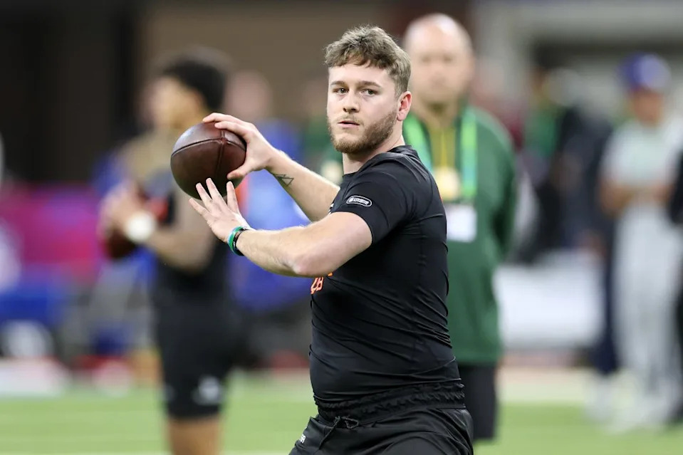 Quinn Ewers at the NFL Scouting Combine. Getty Images