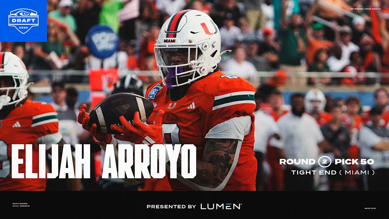 Tight End, Elijah Arroyo, Miami, 50th