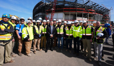 Buffalo Bills Celebrate "Topping Out" of New Highmark Stadium