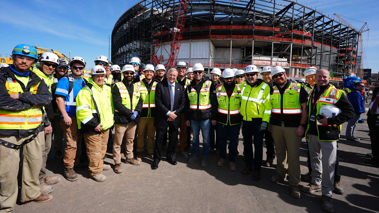 Buffalo Bills Celebrate "Topping Out" of New Highmark Stadium