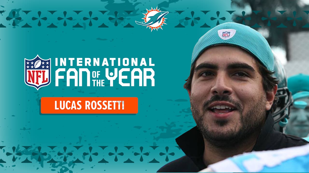 Miami Dolphins Fan Lucas Rossetti Announced as the 2024 NFL International Fan of the Year