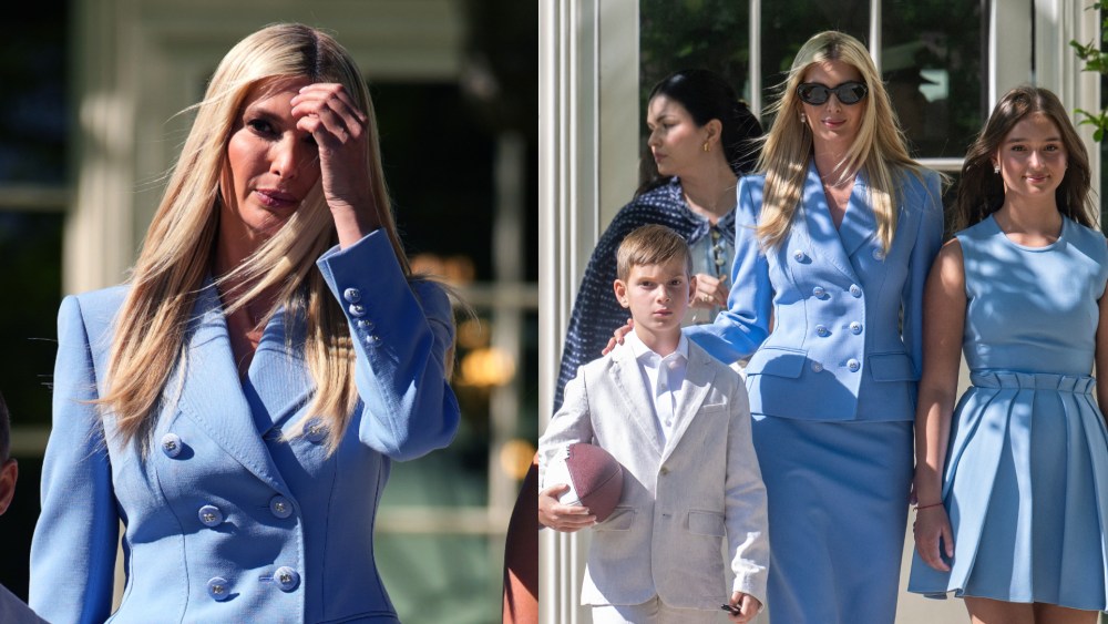 Ivanka Trump and her children Theodore James Kushner (L) and Arabella Rose Kushner arrive for an event celebrating the Philadelphia Eagles, 2025 Super Bowl champions, at the White House on April 28, 2025.