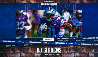 Colts select Kansas State running back D.J. Giddens in fifth round of 2025 NFL Draft