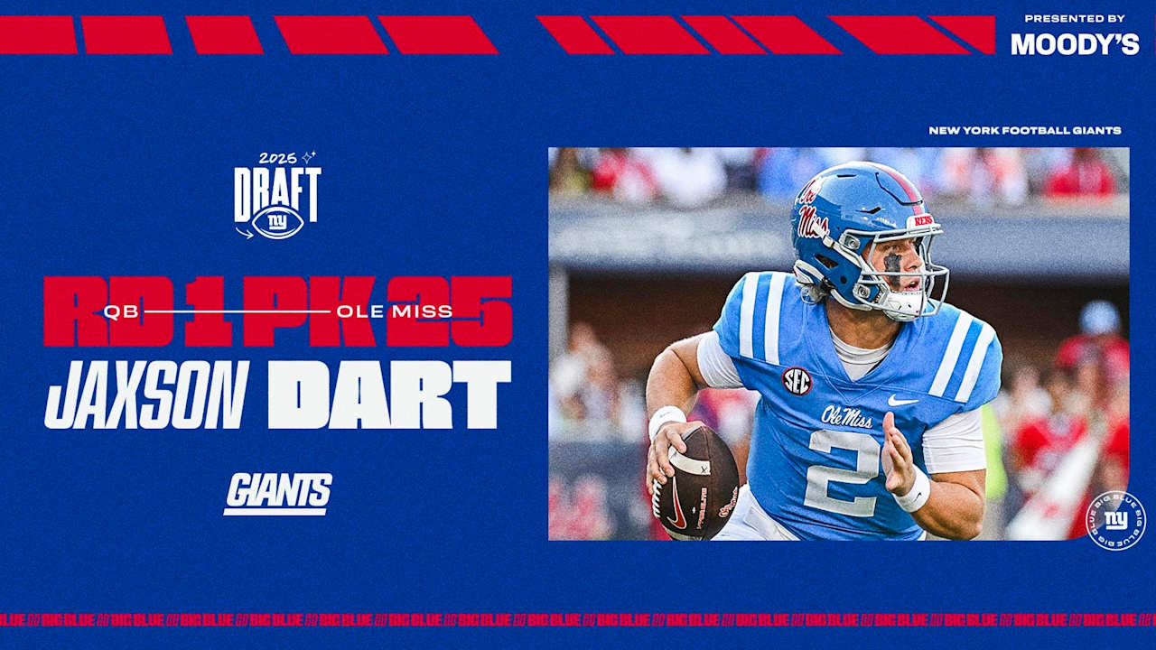 Giants trade with Texans for No. 25 pick, draft QB Jaxson Dart