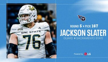 Titans Select Sacramento State Guard Jackson Slater in the Fifth Round of the NFL Draft