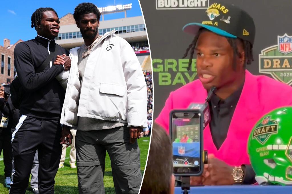 Travis Hunter waited to see if Saints selected Shedeur Sanders in 2025 NFL draft