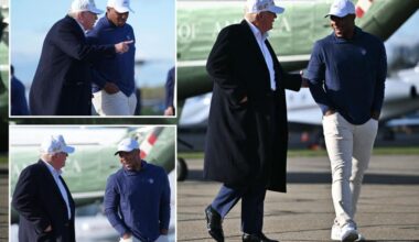Saquon Barkley hangs out with Trump after teammate dodges question on White House visit