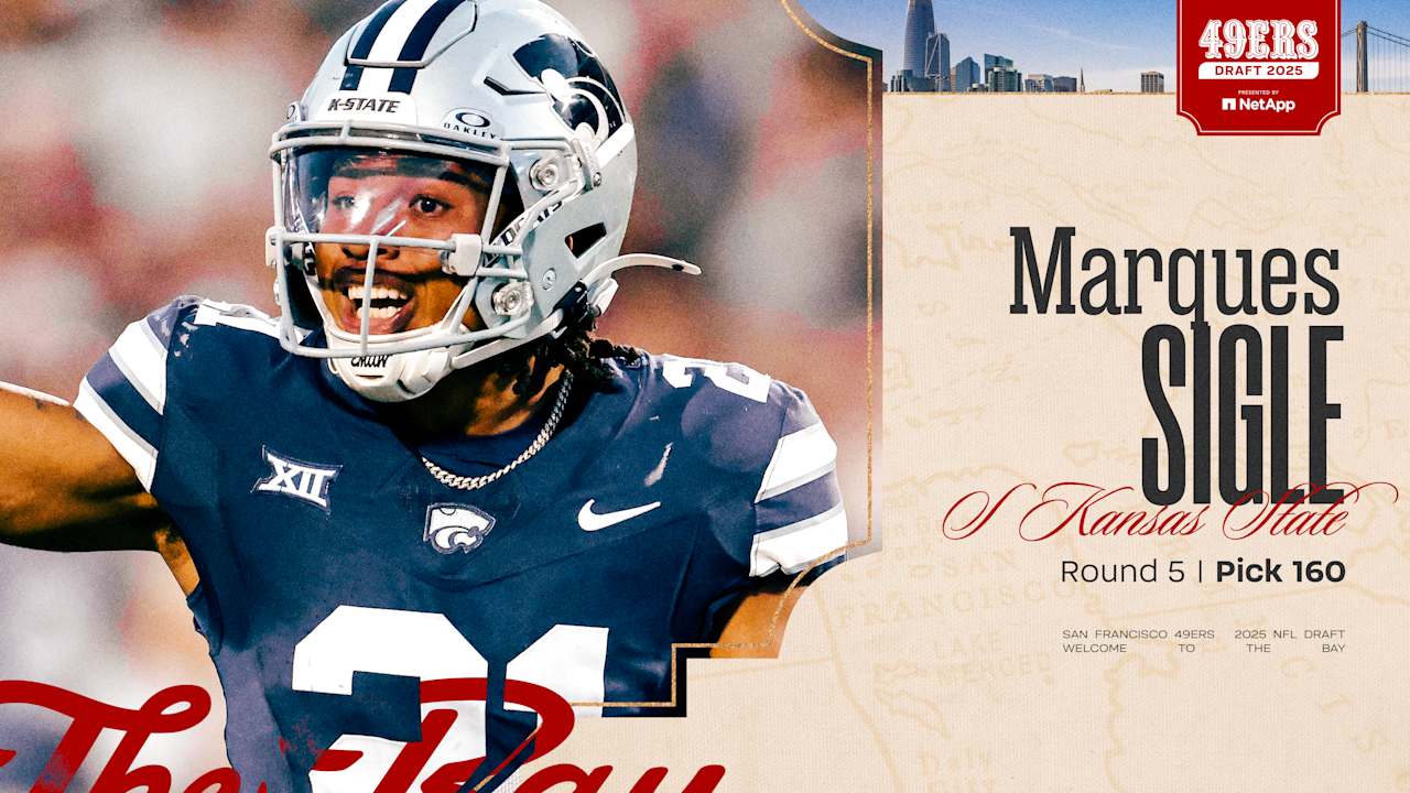 49ers Select S Marques Sigle with the No. 160 Pick in the 2025 NFL Draft