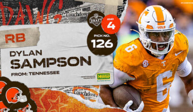 Browns select RB Dylan Sampson with the No. 126 pick in the 2025 NFL Draft