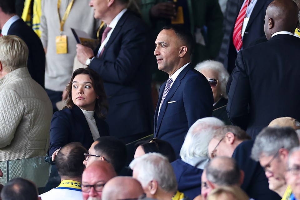 Paraag Marathe, chairman of Leeds United, at a soccer match.