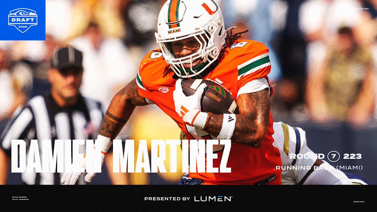 Running Back, Damien Martinez, Miami, Pick No. 223