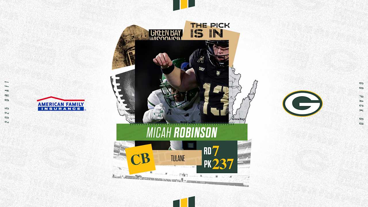 Packers select Tulane CB Micah Robinson in 7th round, No. 237 overall