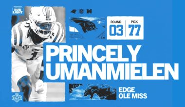 Panthers select edge rusher Princely Umanmielen at No. 77 overall