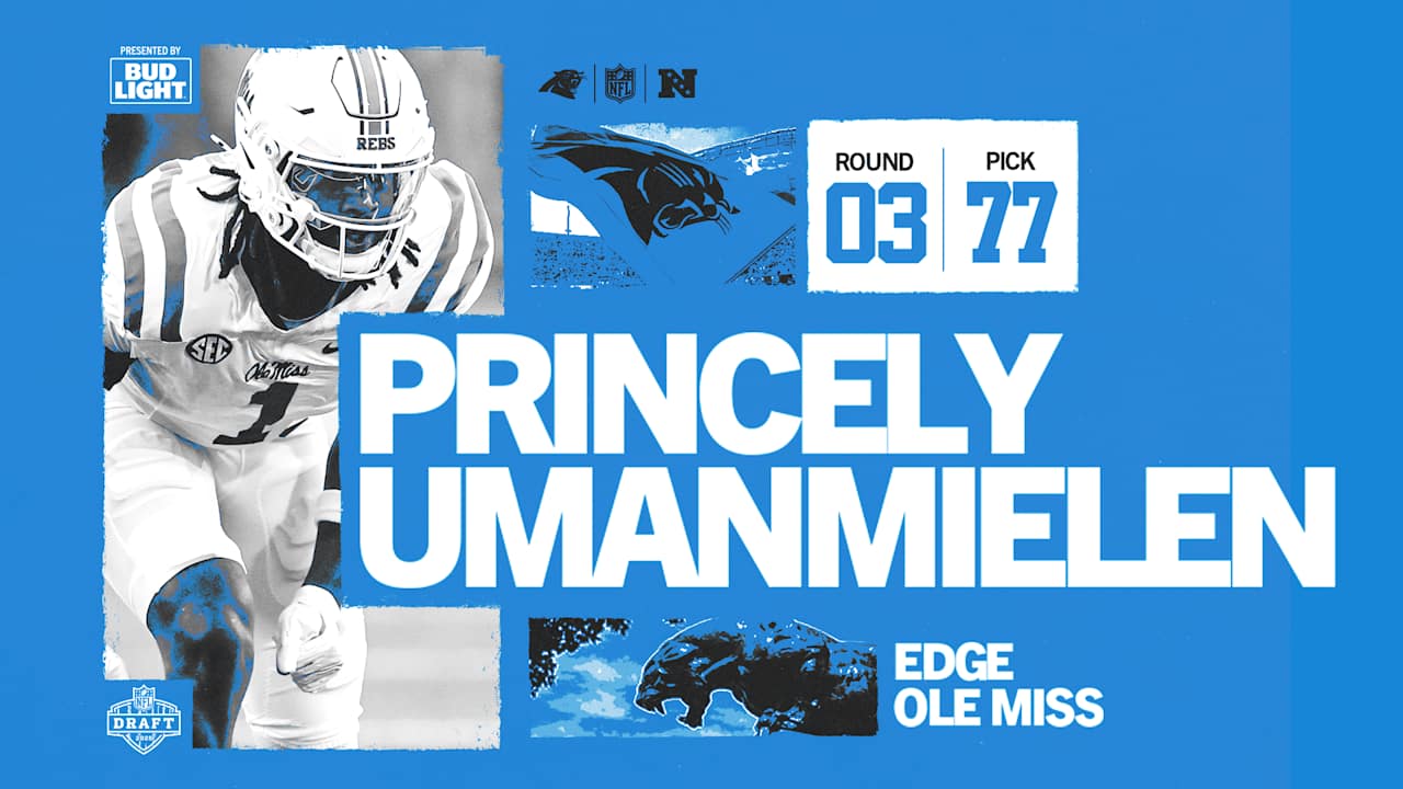 Panthers select edge rusher Princely Umanmielen at No. 77 overall