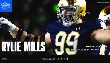 defensive tackle, rylie mills, notre dame, 142