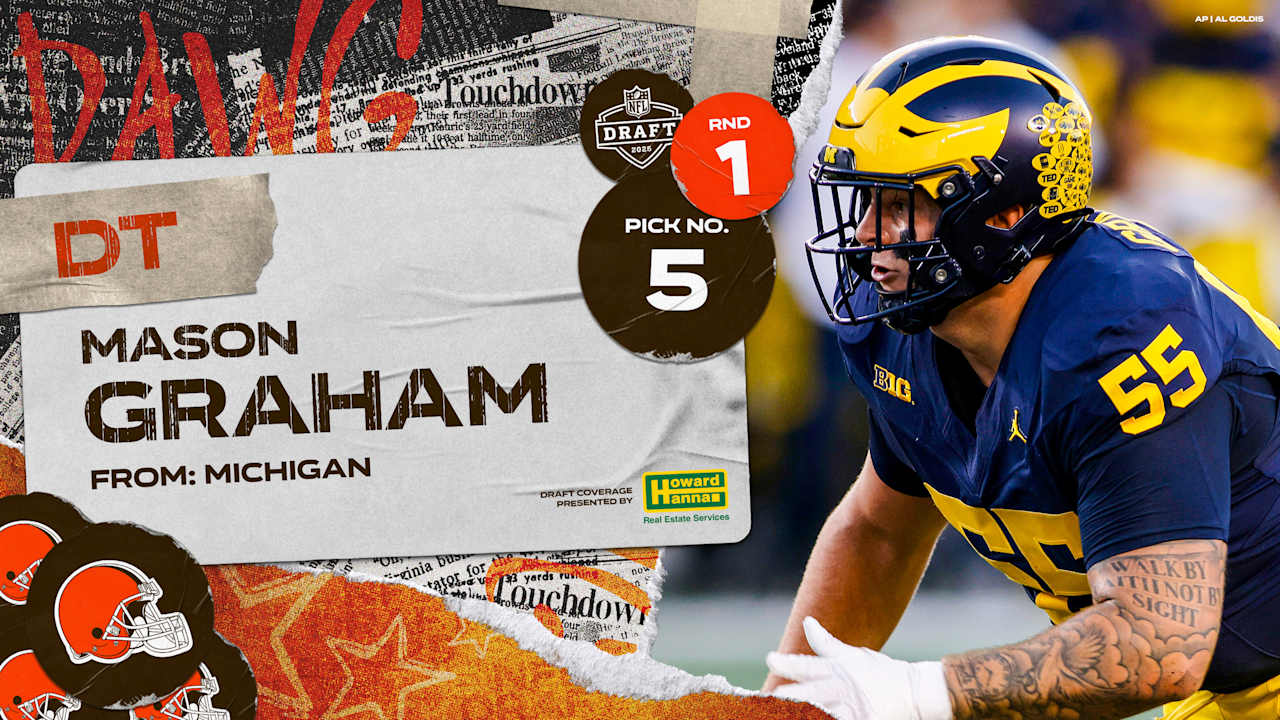 Browns select DT Mason Graham with the No. 5 pick in the 2025 NFL Draft