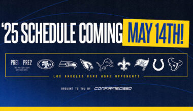 Los Angeles Rams 2025 season schedule coming May 14