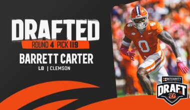 Bengals Select LB Barrett Carter With 119th Overall Pick