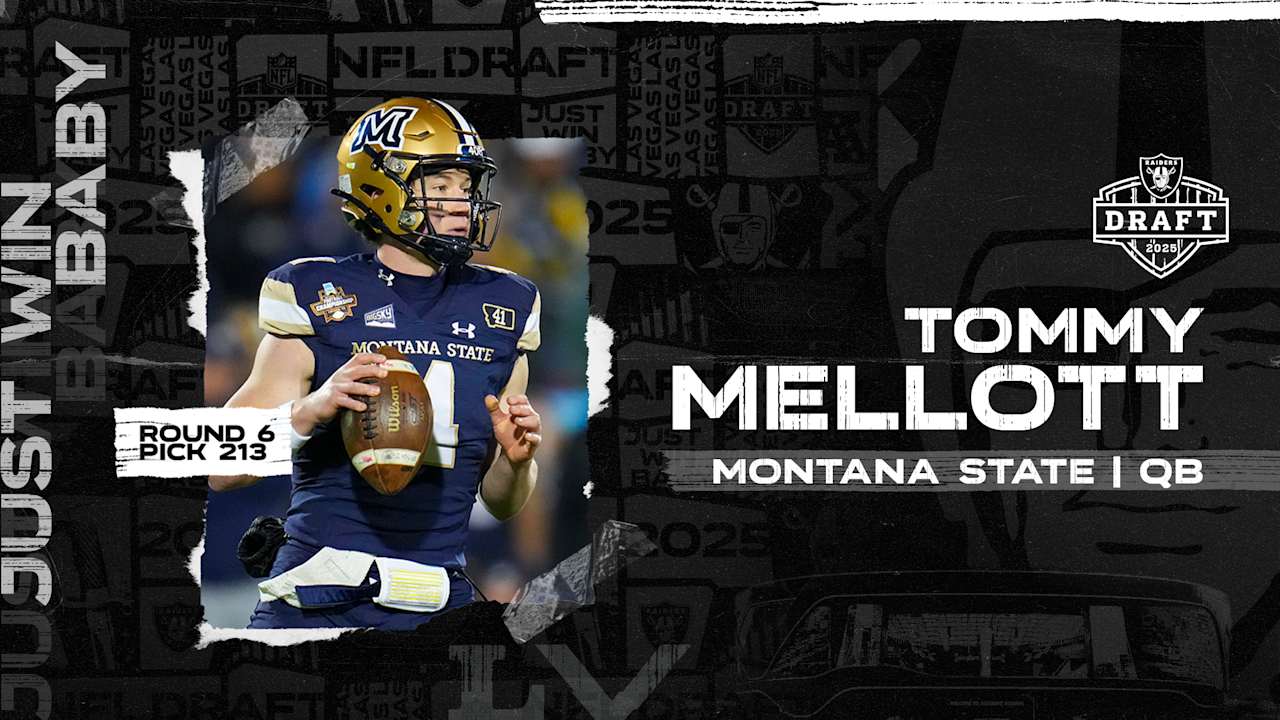 Raiders select QB Tommy Mellott with the No. 213 pick in the 2025 NFL Draft
