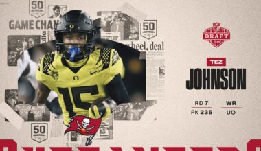 Tampa Bay Buccaneers Select Oregon WR Tez Johnson with the 235th Pick in Round 7