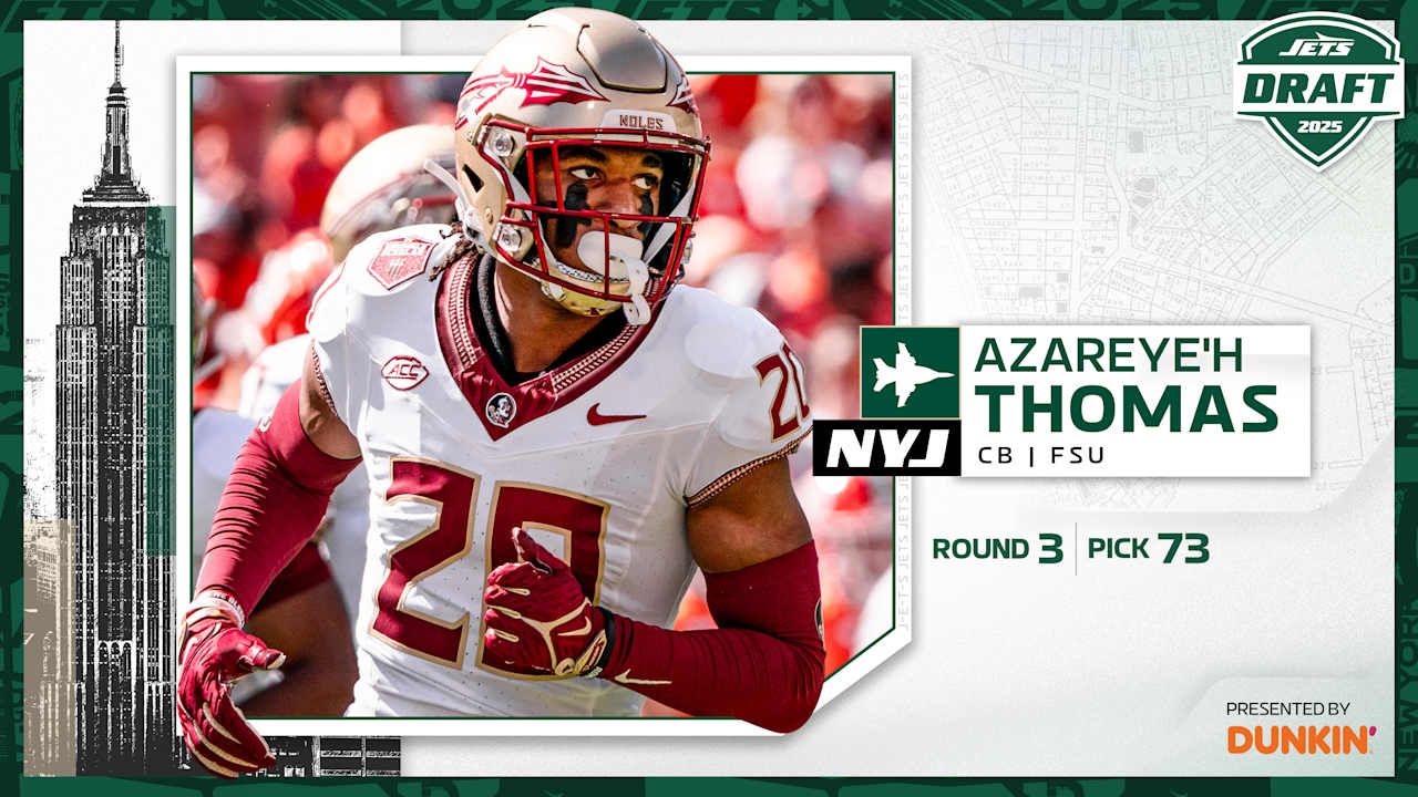 Cornerback Azareye'h Thomas, Florida State, Round 3, Pick 73
