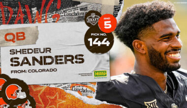 Browns select QB Shedeur Sanders with the No. 144 pick in the 2025 NFL Draft