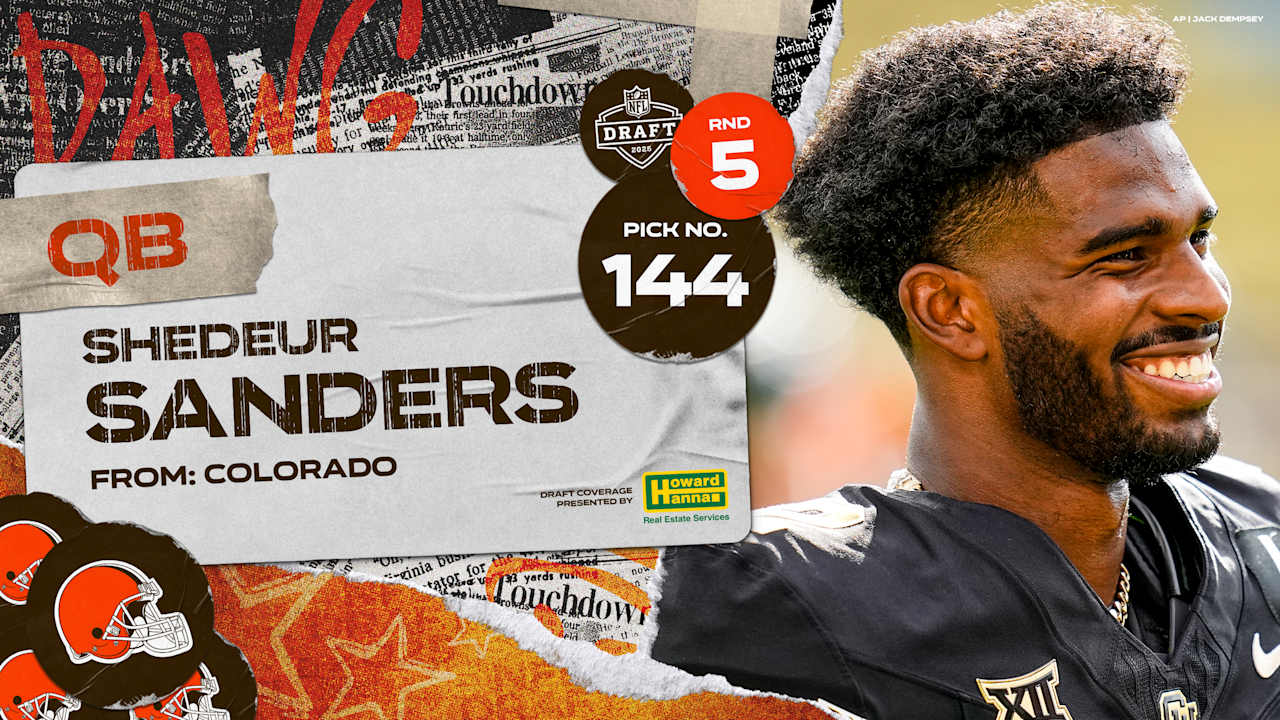 Browns select QB Shedeur Sanders with the No. 144 pick in the 2025 NFL Draft