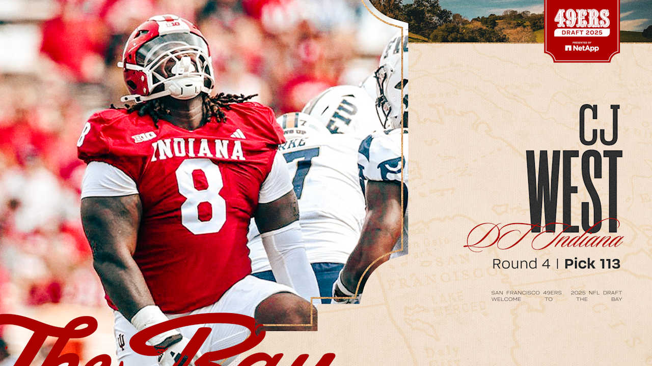 49ers Select DL C.J. West with the No. 113 Pick in the 2025 NFL Draft