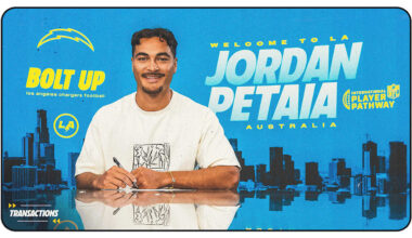 Los Angeles Chargers Sign Jordan Petaia