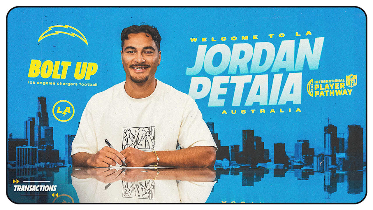 Los Angeles Chargers Sign Jordan Petaia