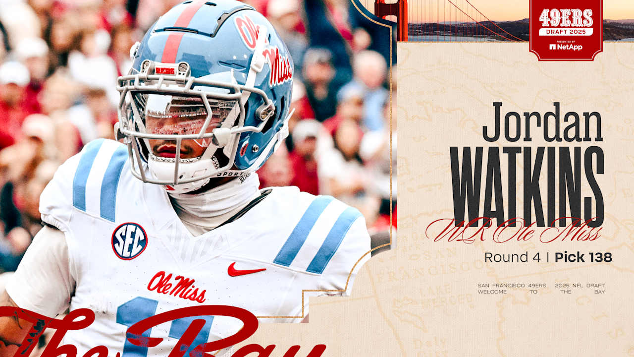 49ers Select WR Jordan Watkins with the No. 138 Pick in the 2025 NFL Draft