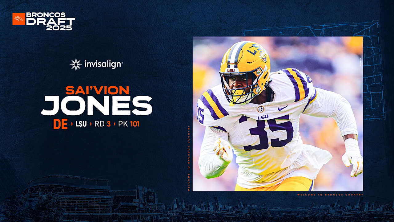 Broncos select DE Sai’vion Jones with 101st-overall pick in 2025 NFL Draft