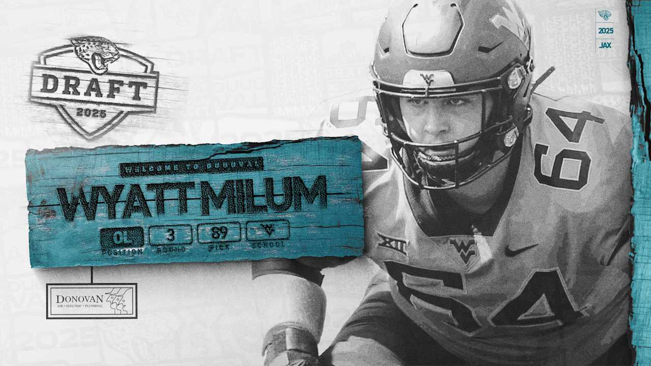Jaguars Select Wyatt Milum No. 89 Overall in the 2025 NFL Draft