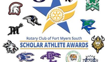 39th annual Rotary Club of Fort Myers South Student-Athlete Banquet nominees