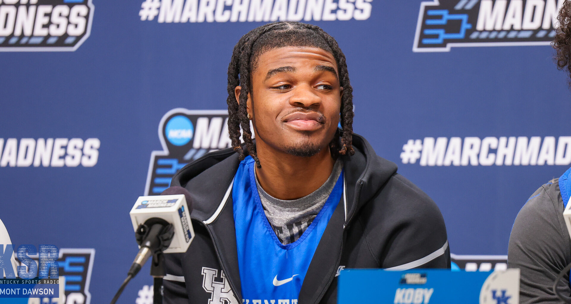 Kentucky guard Otega Oweh during a press conference at the NCAA Tournament - Mont Dawson, Kentucky Sports Radio