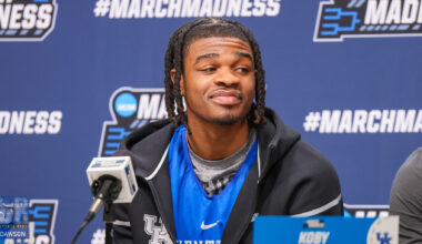 Kentucky guard Otega Oweh during a press conference at the NCAA Tournament - Mont Dawson, Kentucky Sports Radio