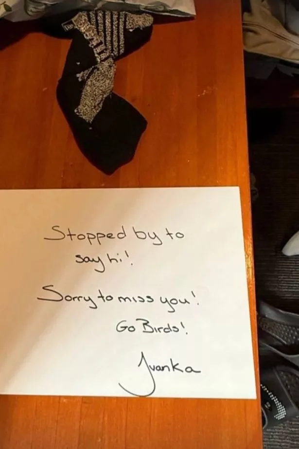 Ivanka Trump's note left for Eli Ricks