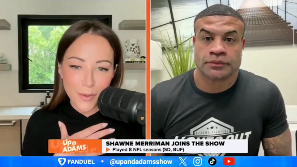Kay Adams was joined by former NFL linebacker Shawne Merriman for Monday’s episode of her podcast, “The Up & Adams Show.” Up & Adams Show with Kay Adams